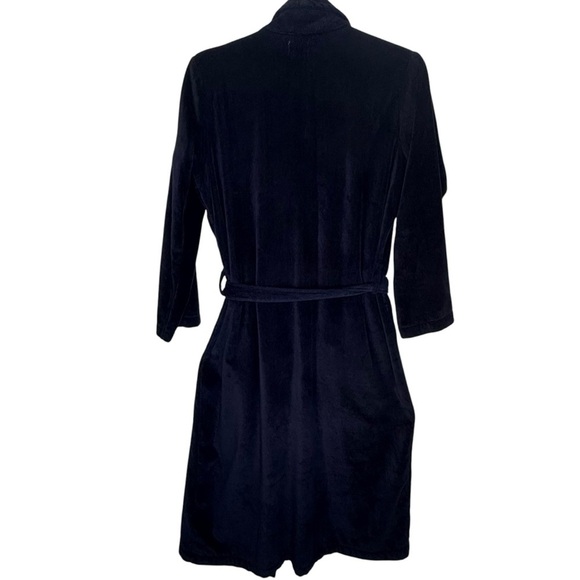 Home by Cher Wellhouse Navy Blue Long Sleeve Bathrobe Men’s Size XL Terry Cloth - Picture 2 of 14